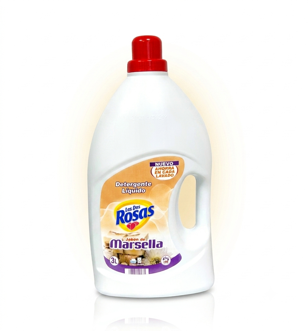 DETERGENTE 3L MARSELLA LAS DOS ROSAS