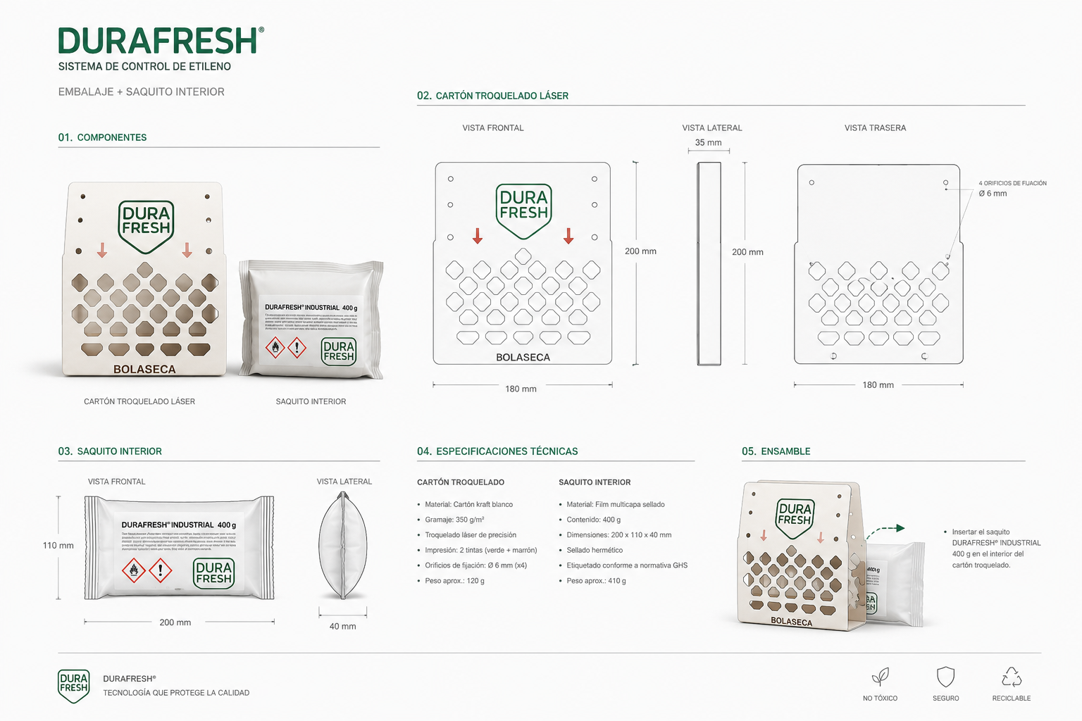 DURAFRESH INDUSTRIAL ABSORBE ETILENO 450GR