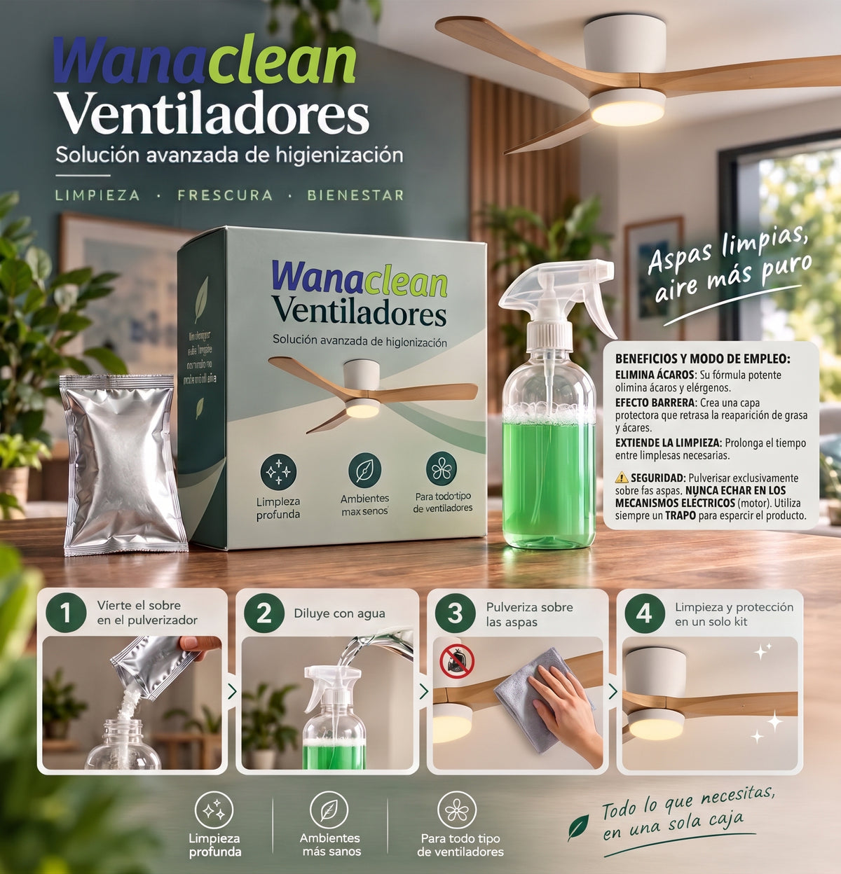 LIMPIA VENTILADORES POLVO WANACLEAN