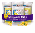 PACK 6 RECAMBIOS 450GR LIMON WANADRY