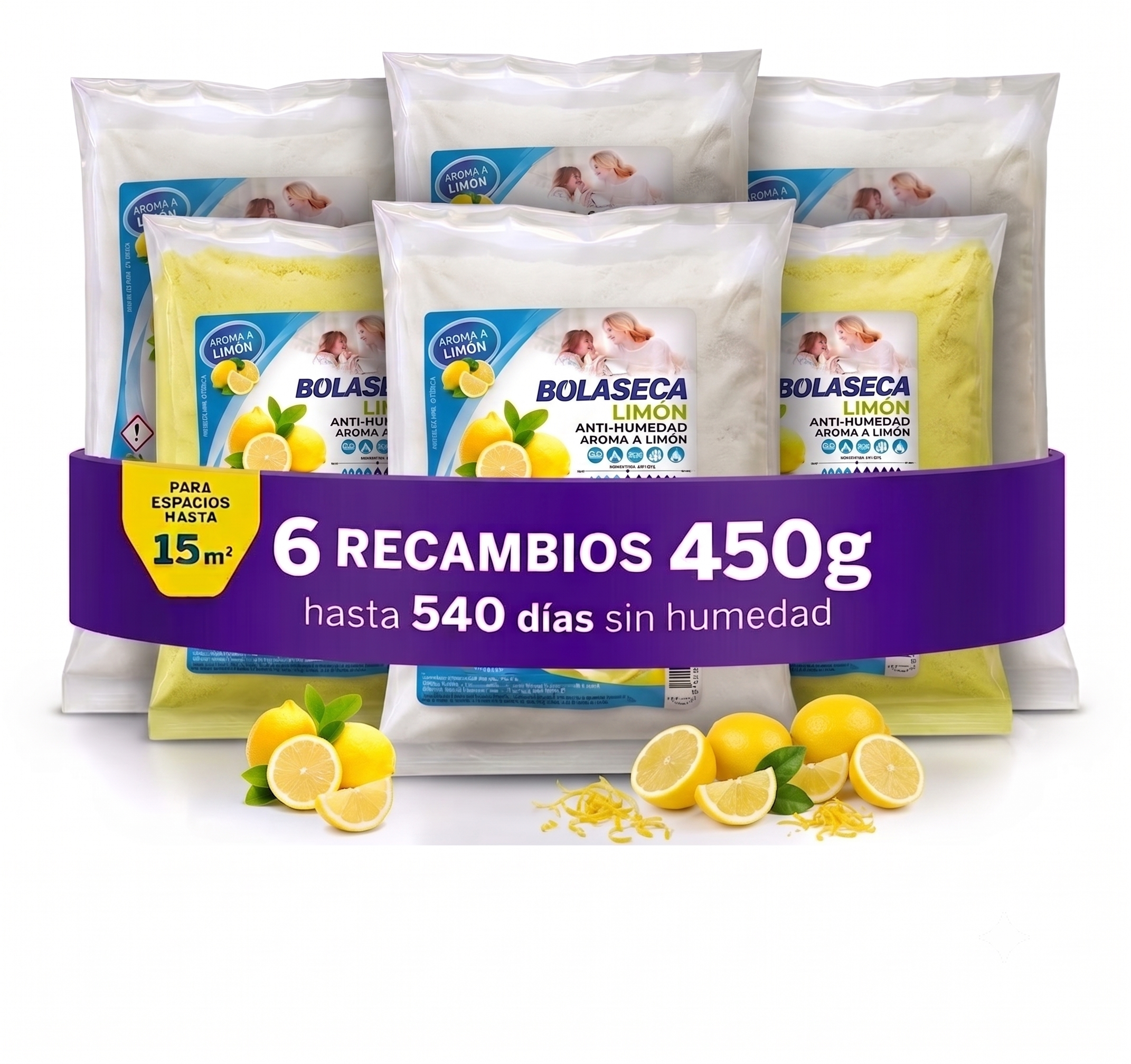PACK 6 RECAMBIOS 450GR LIMON WANADRY