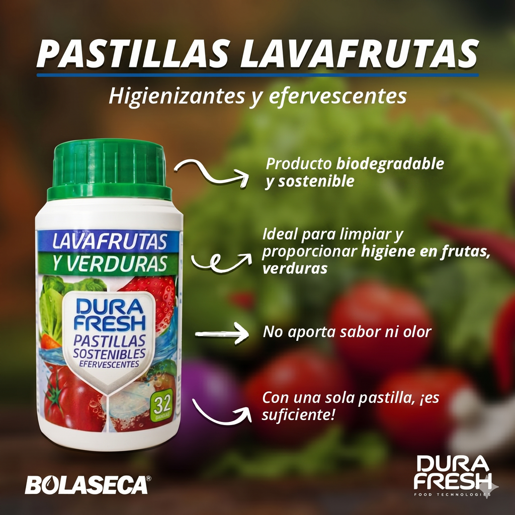 Pastillas Lavafrutas Durafresh