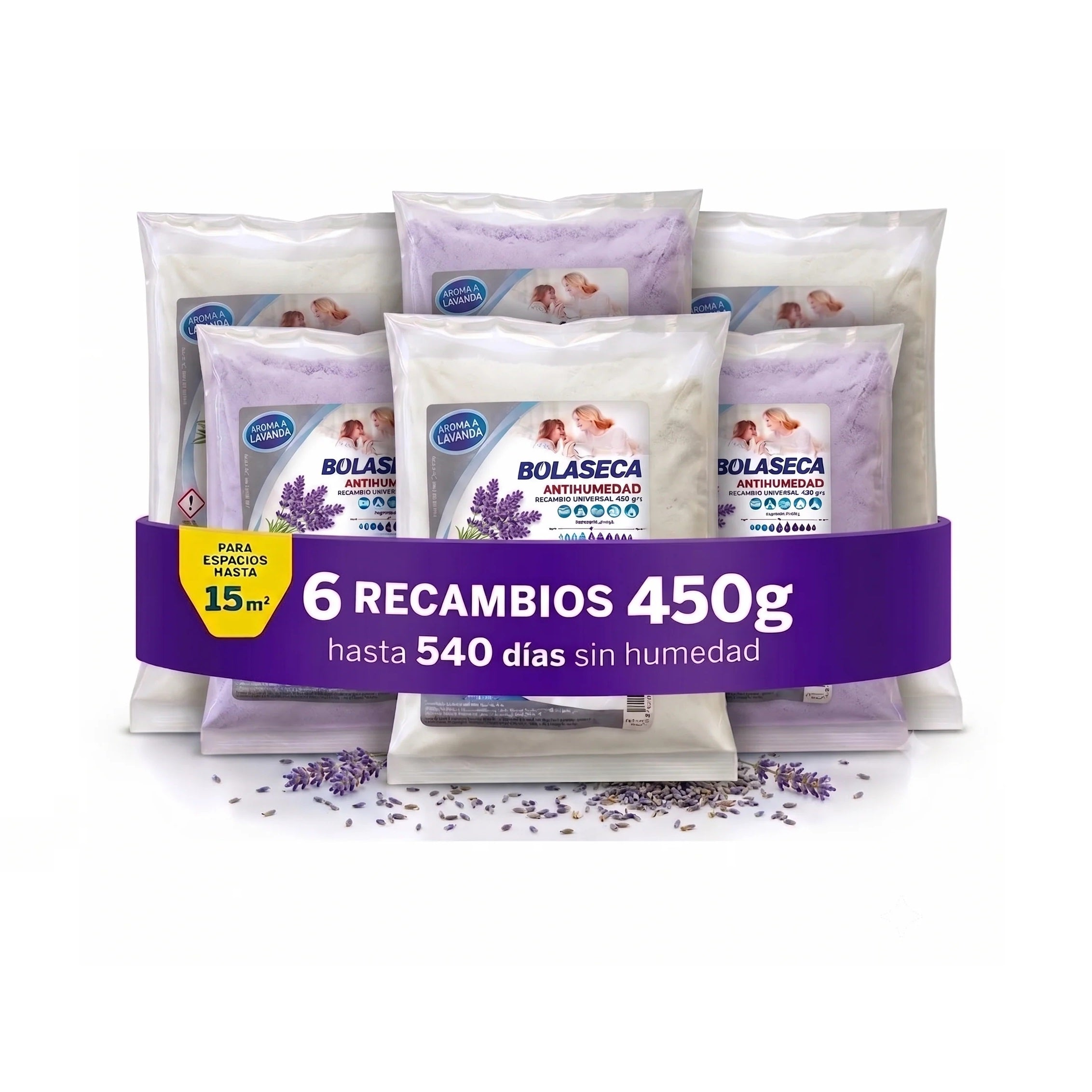 PACK 6 RECAMBIOS 450GR LAVANDA WANADRY