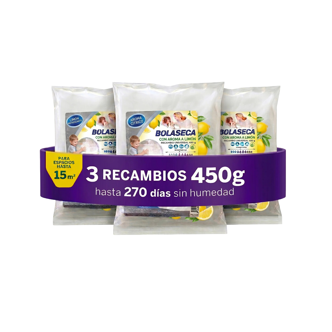 PACK 3 RECAMBIOS LIMON 45OGR WANADRY