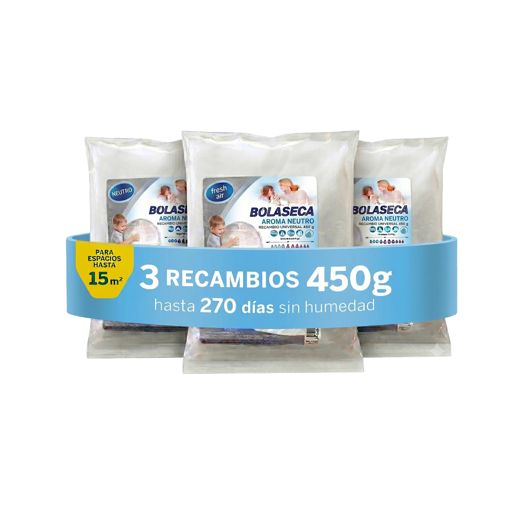 PACK 3 RECAMBIOS 450GR NEUTRO WANADRY