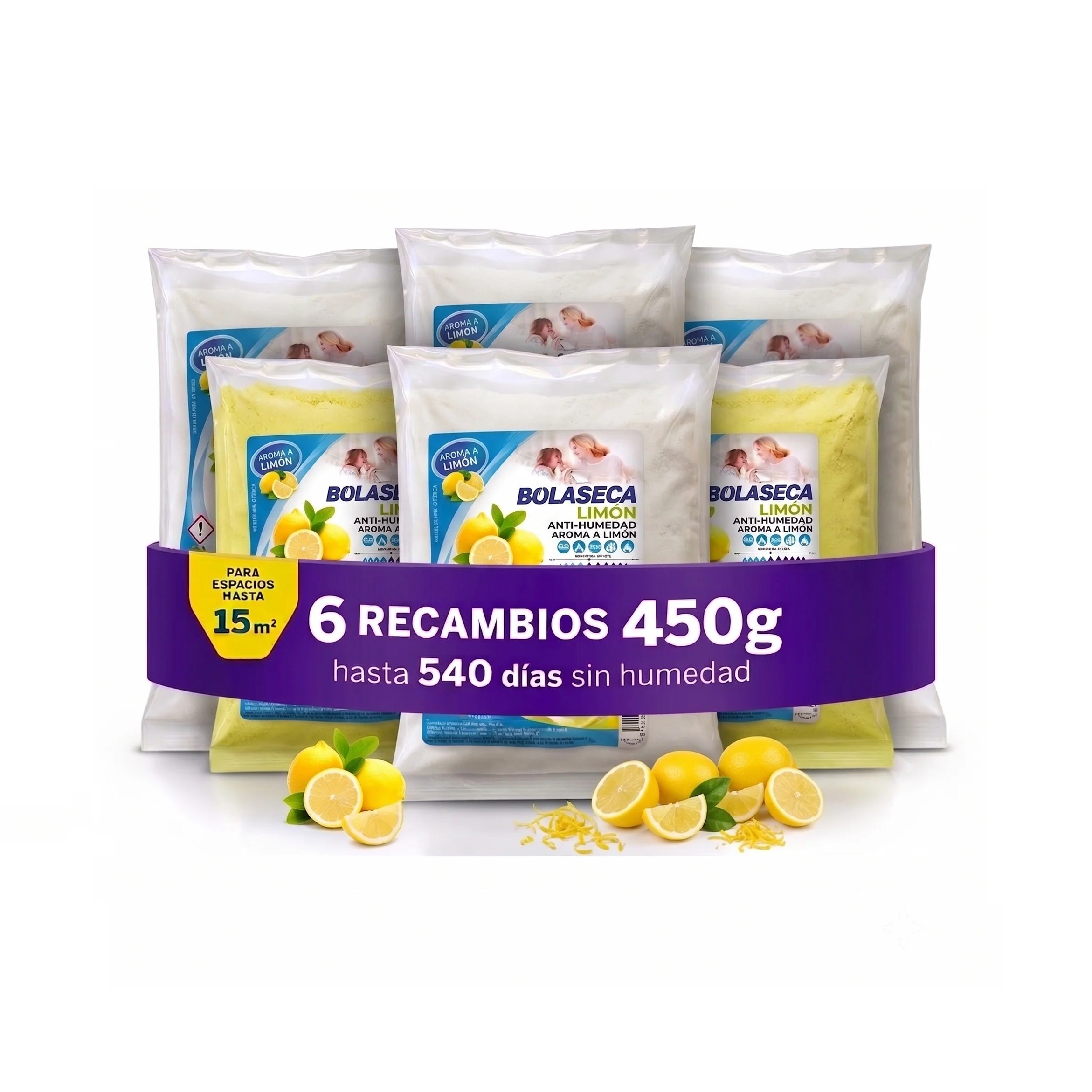 PACK 6 RECAMBIOS 450GR LIMON WANADRY