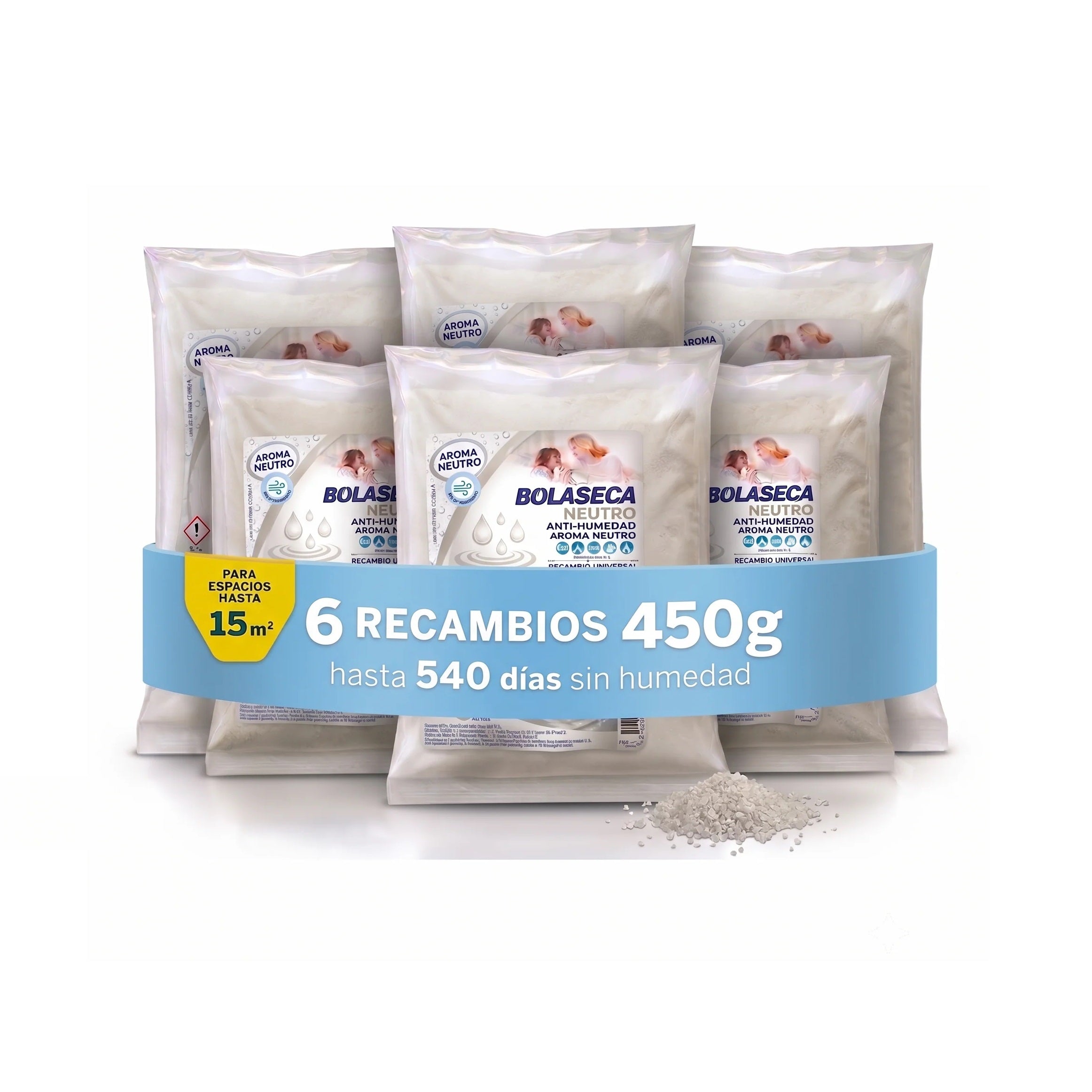 PACK 6 RECAMBIOS 450GR NEUTRO WANADRY