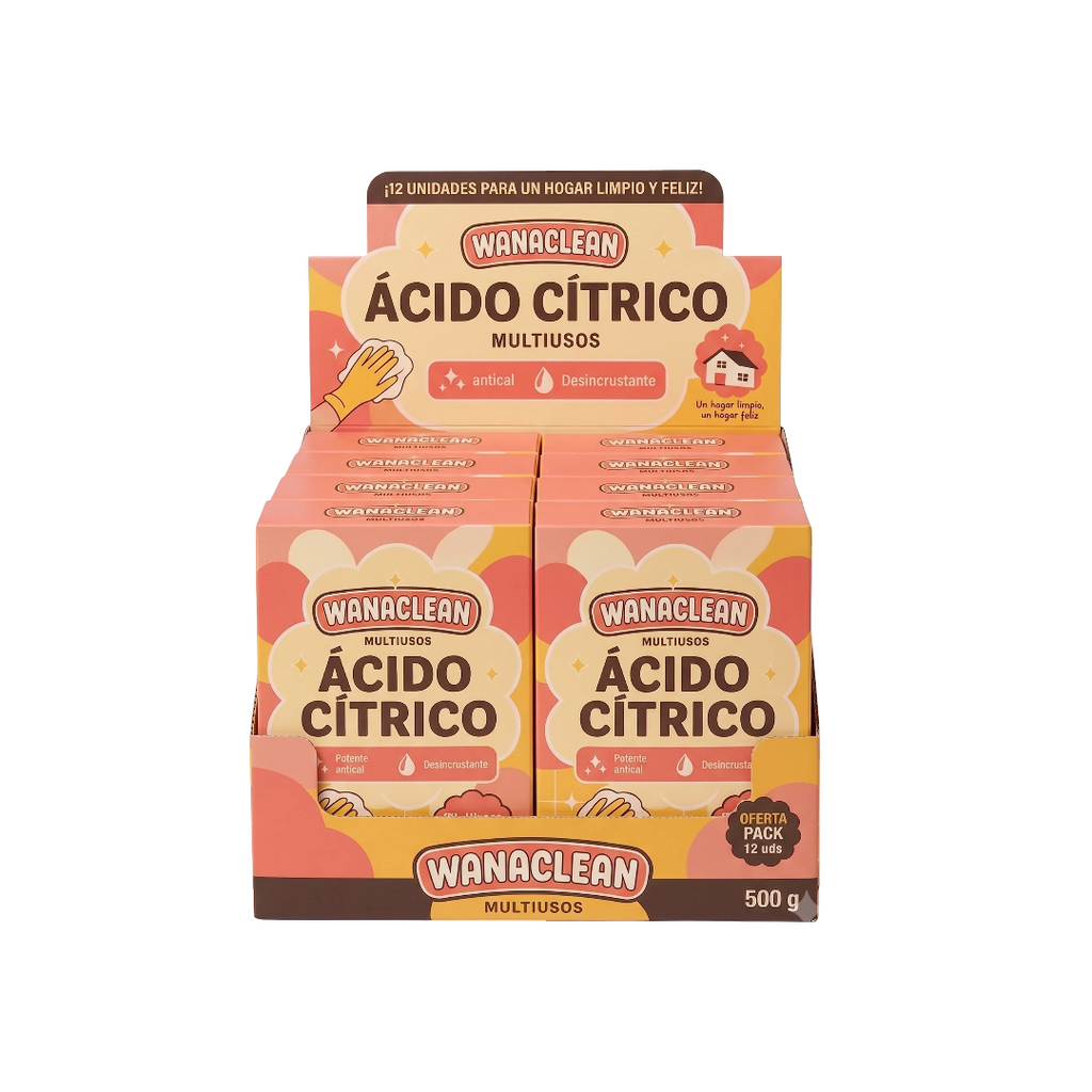 PACK 12 ACIDO CITRICO PREMIUM 500GR WANACLEAN