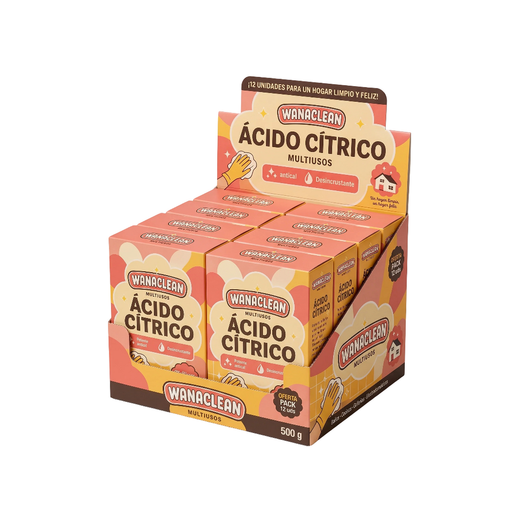 PACK 12 ACIDO CITRICO PREMIUM 500GR WANACLEAN