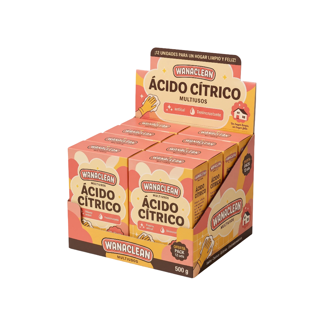 PACK 12 ACIDO CITRICO PREMIUM 500GR WANACLEAN